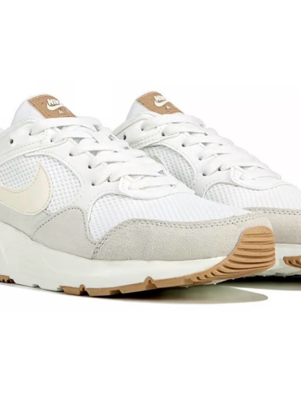 Nike Retro Runner Sneakers in White & Tan